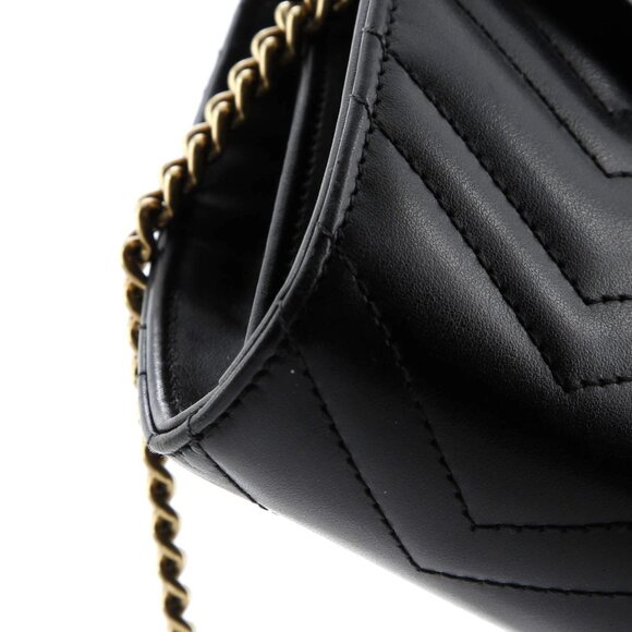 Gucci GG Marmont Chain Wallet Matelasse Leather Mini reb-920-091725 - Picture 4 of 7